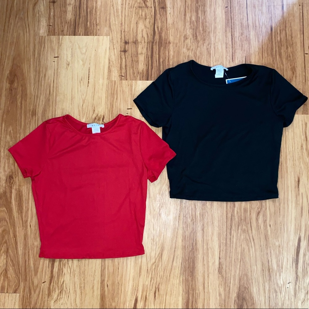 Set of 2 Cropped T-Shirts